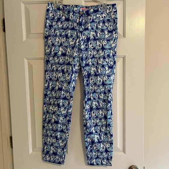 Lilly Pulitzer Kelly Skinny Ankle Pants in Get Trunky - Picture 1 of 4